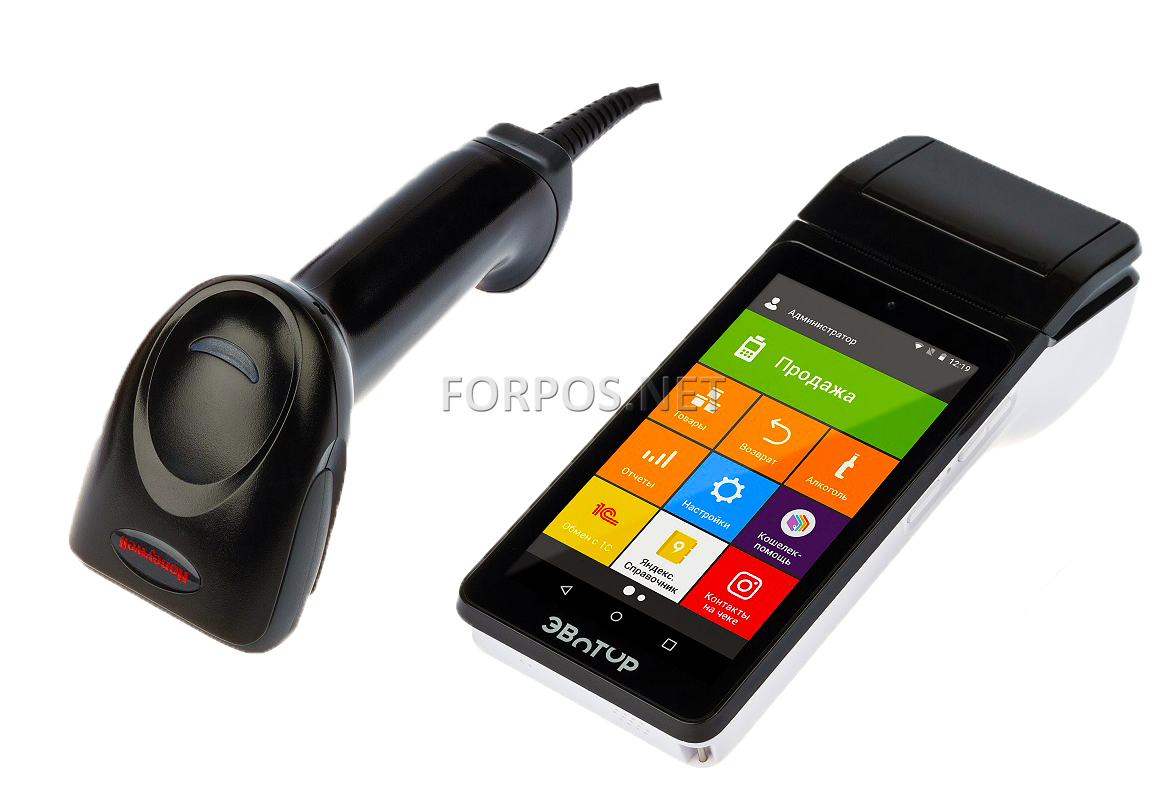 Эвотор 5-Алко Алко , 2D сканером и УТМ хабом